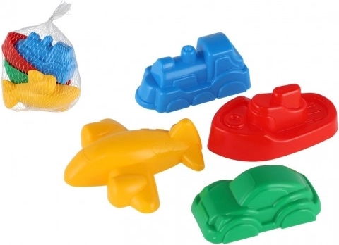Plastforme til sand – transportmidler, 4 stk i net (12 m+)