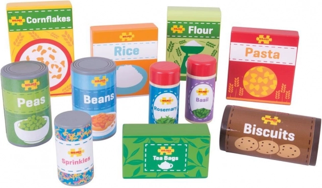 Set di Alimenti di Legno Durevoli per Bambini