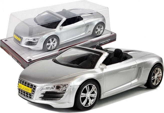 Autíčko Kabriolet s Frikčným Pohonom Strieborné 1:18