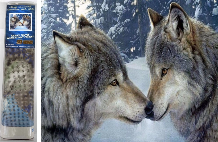 Norimpex Diamantmalerei Wolfs-Harmonie 30x40 cm