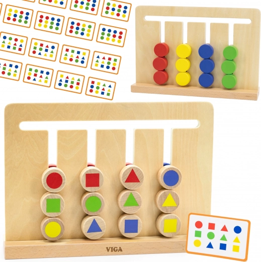 VIGA logische spel – kleuren en vormen Montessori