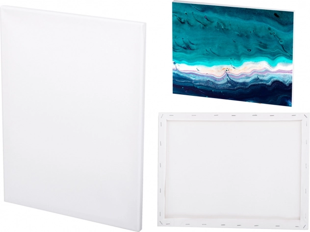 Stretched painting canvas 40 × 50 cm, white, pre-primed