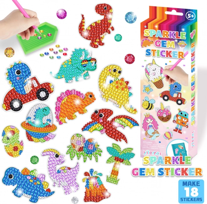 Diamond Painting – Dinosaur Stickers