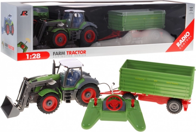 Traktor s nakladačom a prívesom pre deti 3+