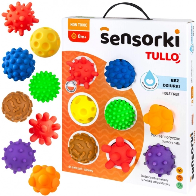 Senzorične žogice TULLO 8 kosov brez lukenj