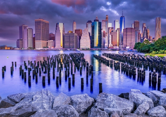Enjoy Puzzle Cloudy Sky over Manhattan, New York 1000 Pieces