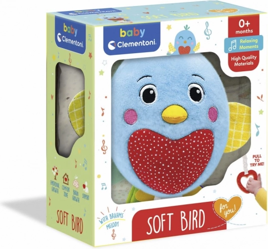 Plush bird with Brahms lullaby from Clementoni