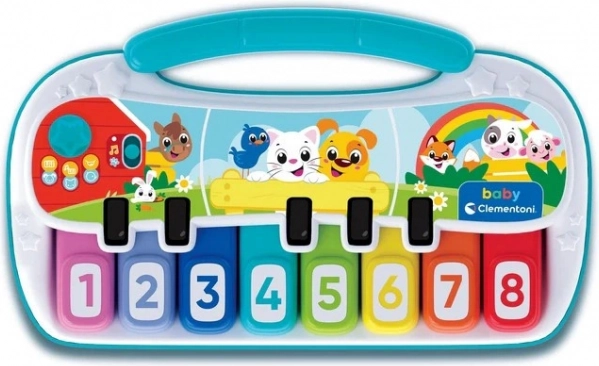 Dziecięcy pianinko ze zwierzątkami CLEMENTONI BABY