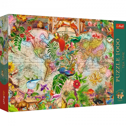 Trefl puzzle Tea Time: Antique World Map 1000 pieces
