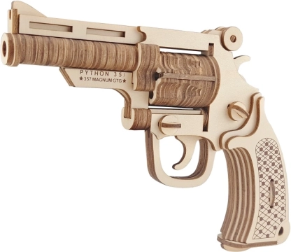 Woodcraft Wooden 3D Puzzle – Revolver