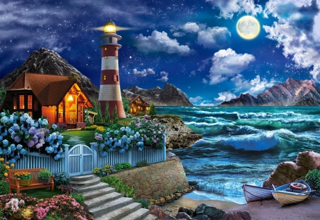 Puzzle 1000 Pieces Sailor's Night, Lighthouse