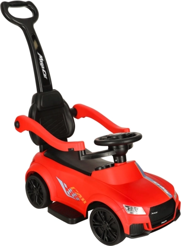 Macchinina spingibile 3 in 1 con suoni e luci – Rosso