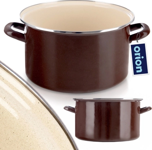 Smalto resistente e bordo in acciaio inox