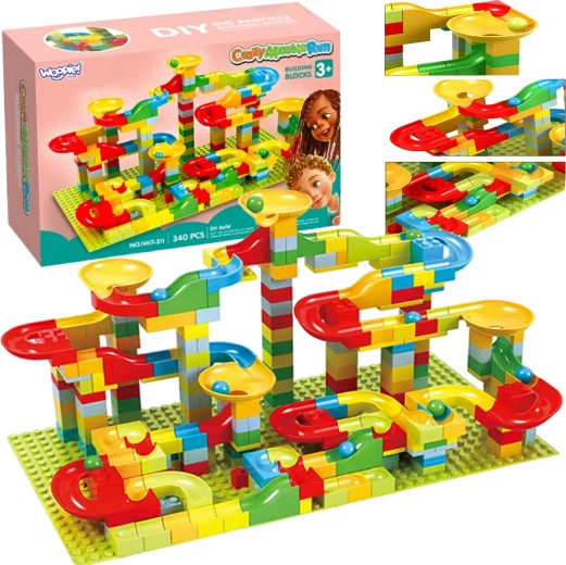 Woopie marble run construction set 340 pieces