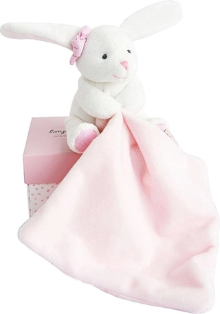 Doudou Bunny with Cuddle Cloth Pink Gift Set