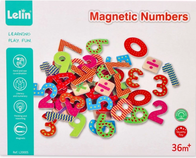 LELIN magnetic wooden numbers