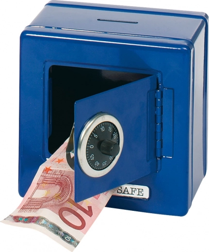 Metal Money Box - Blue Safe