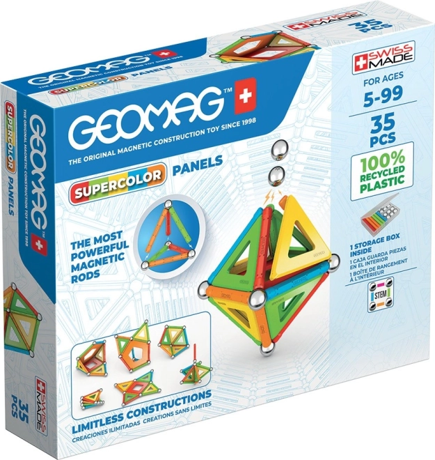 GEOMAG Supercolor Panels from Recycled Plastic – 35 Pieces