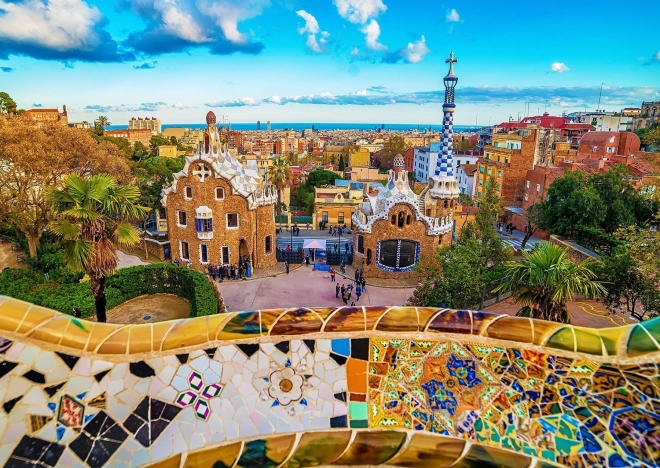 Puzzle View from Park Güell in Barcelona 1000 pieces