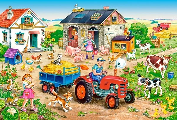 Maxi Puzzle 40 Pieces LIFE ON THE FARM by CASTORLAND