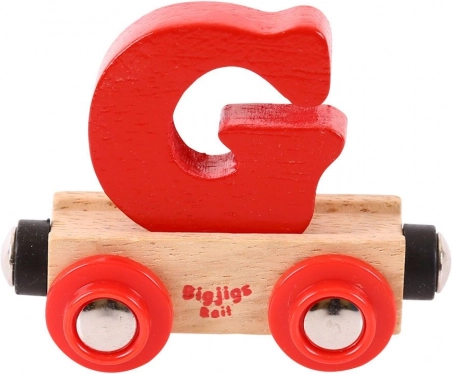 Bigjigs Rail drevený vagónik - písmeno G