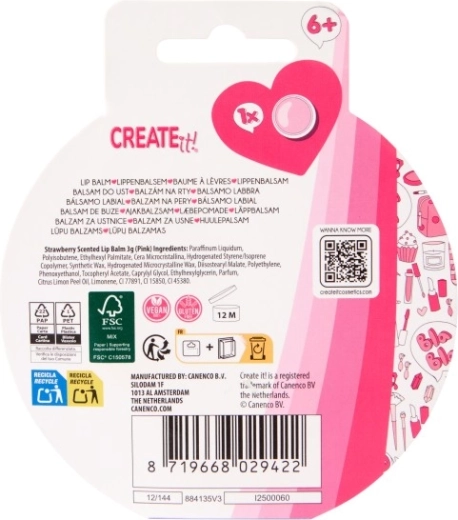 Strawberry scent and vegan formula