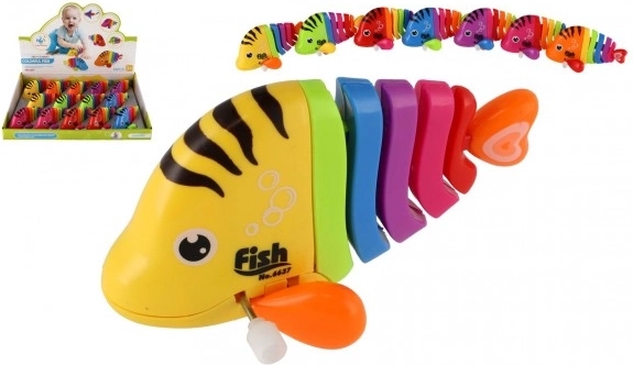 Colorful Plastic Wind-Up Fish 11 cm