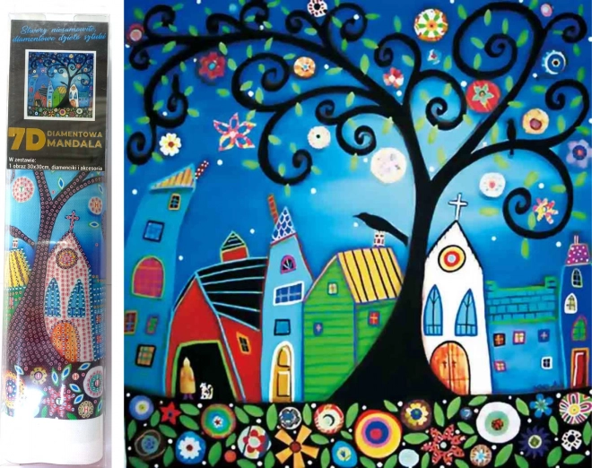 7D Diamond Painting Fairy-tale Town 30 × 30 cm