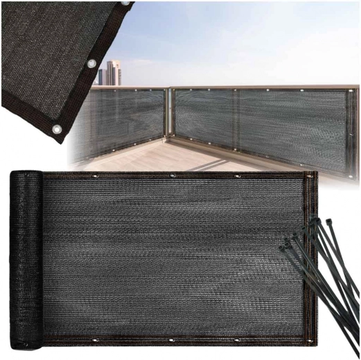 LUARO erkély árnyékoló UV-védelemmel és húzózsinórral 105x700 cm