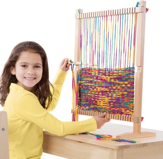 Houten weefgetouw voor kinderen