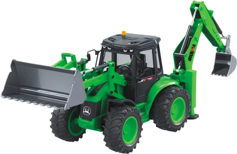 Fully functional front bucket and rear excavator arm