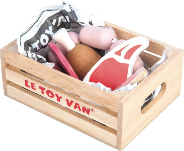 Le Toy Van Wooden Crate with Sausages