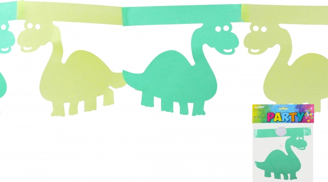 Groene papieren dinosaurus-slinger 3 m