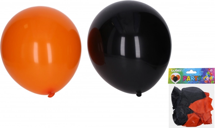 Ballonnen voor Halloween 30 cm – set van 10 stuks, zwart en oranje