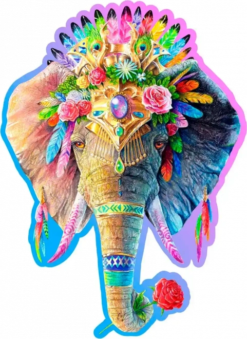 Wooden Puzzle Elegant Elephant by WOODEN CITY, 250 pieces