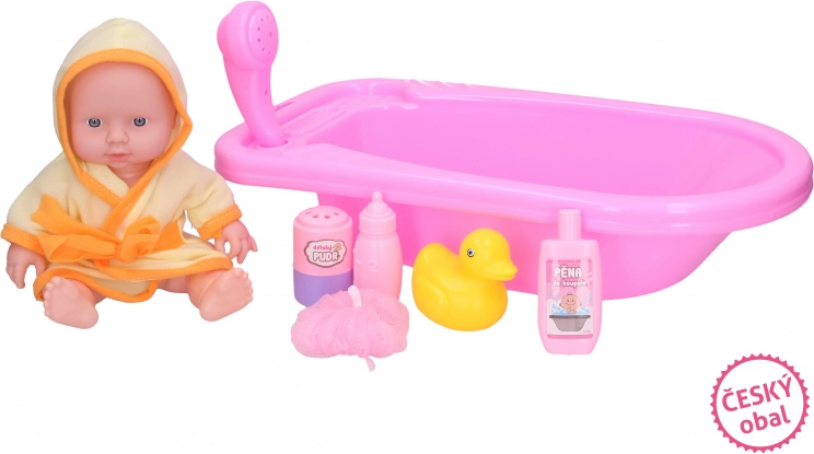 Baby with Bathtub Set