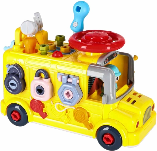 Ride-on activity-packed bus