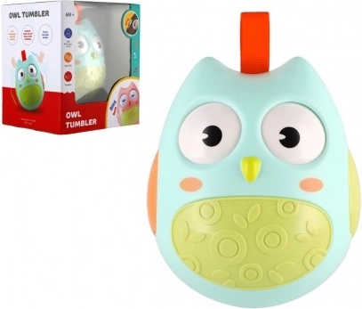 Rocking plastic owl with sound 11cm for children from 6 months