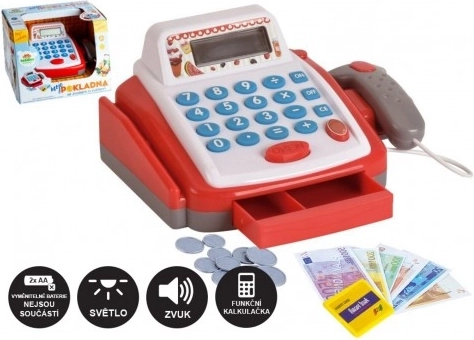 Petite caisse enregistreuse numérique pour enfants avec accessoires, lumière et son