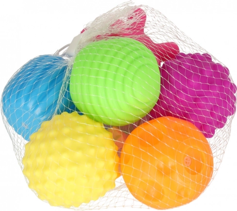 Sensory balls for children, set of 6 in a mesh bag