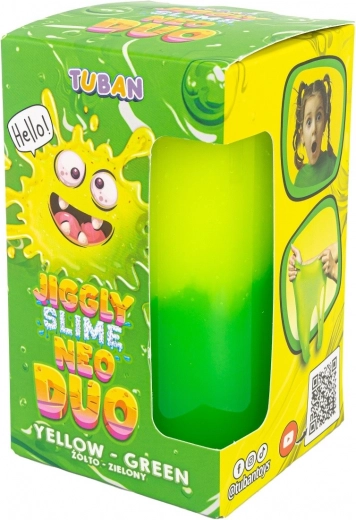 TUBAN Jiggly Slime Neo Duo two‑color yellow‑green 430 g