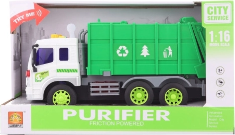 Battery-Powered Garbage Truck with Lights and Sounds