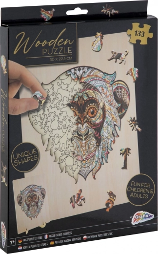 Outline puzzle monkey 133 pieces
