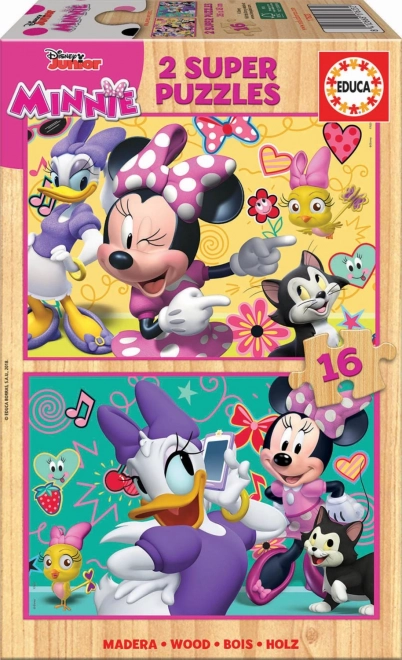 Wooden Puzzle Minnie and Daisy by Educa