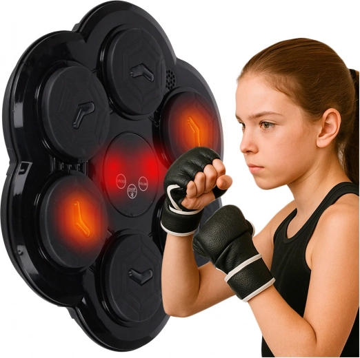 Wall-Mounted Boxing Trainer with LED, Bluetooth and USB