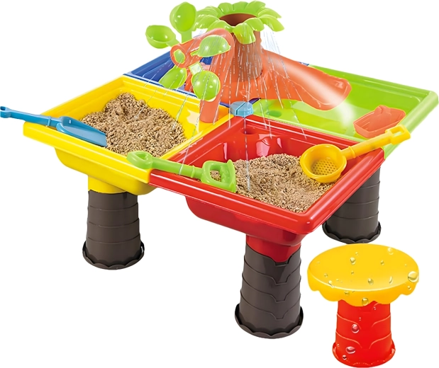 Jeu sensoriel eau + sable en un seul