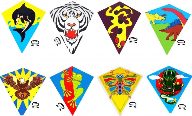 Flying kite with Czech packaging