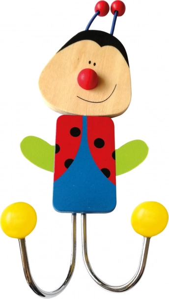 Appendiabiti in legno per bambini Coccinella