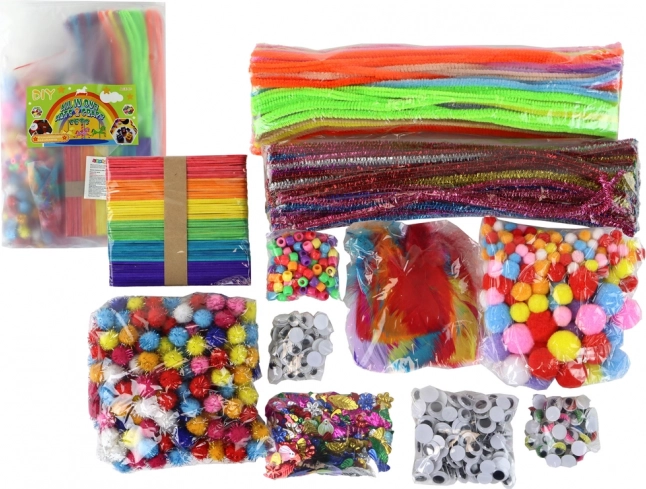 Creatieve kunstset in een tas DIY met 1200 elementen