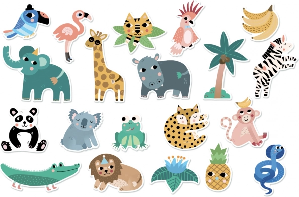 Vilac Jungle Wooden Magnets for Children